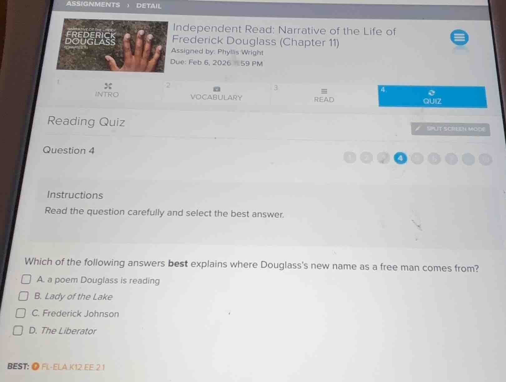 assignments > detail independent read: narrative of the life of frederi…