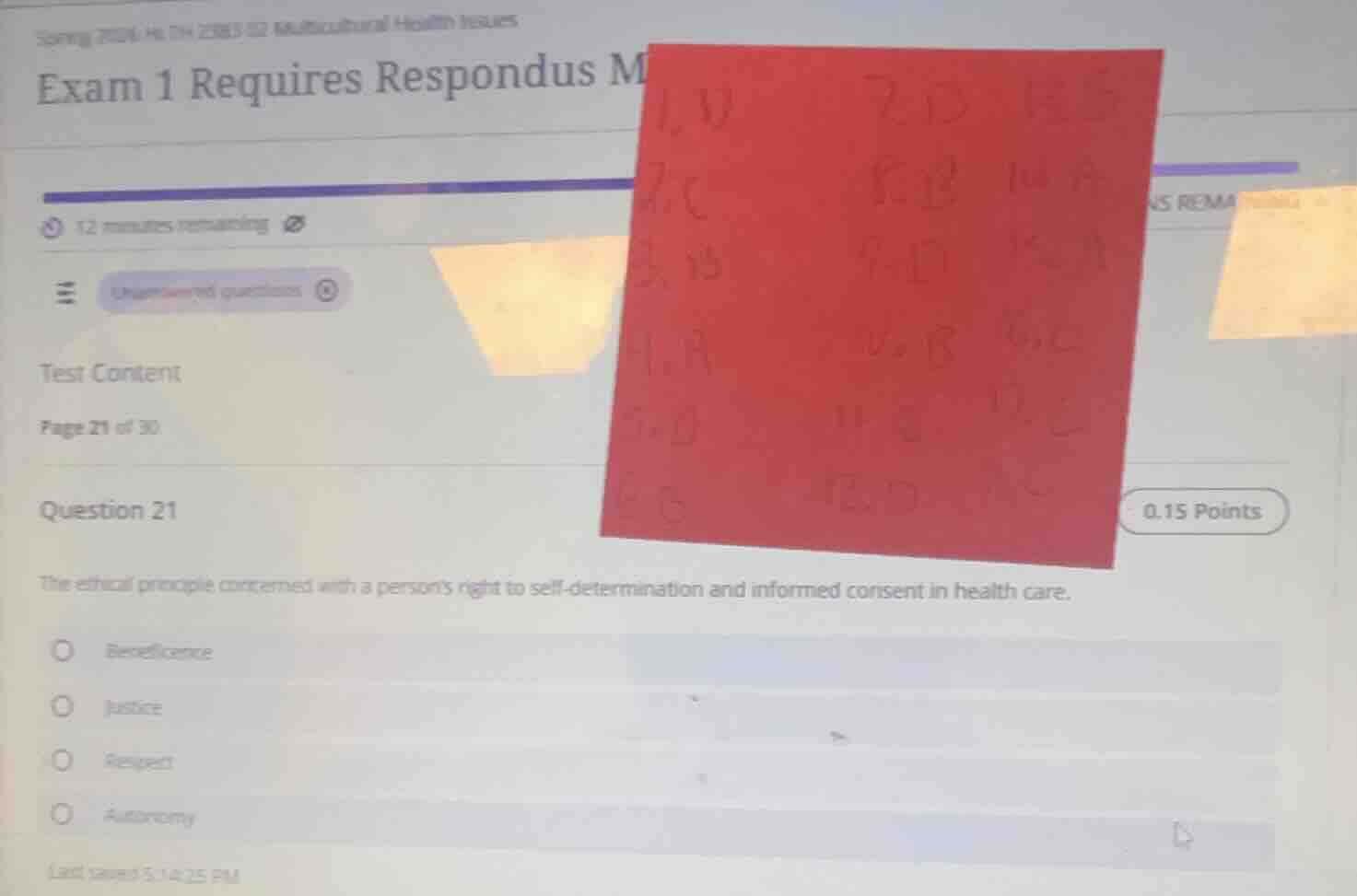 spring 2024 he th 2383 02 multicultural health issues exam 1 requires r…