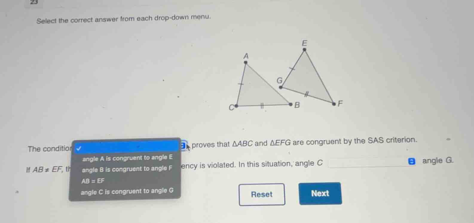 select the correct answer from each drop - down menu. the condition dro…