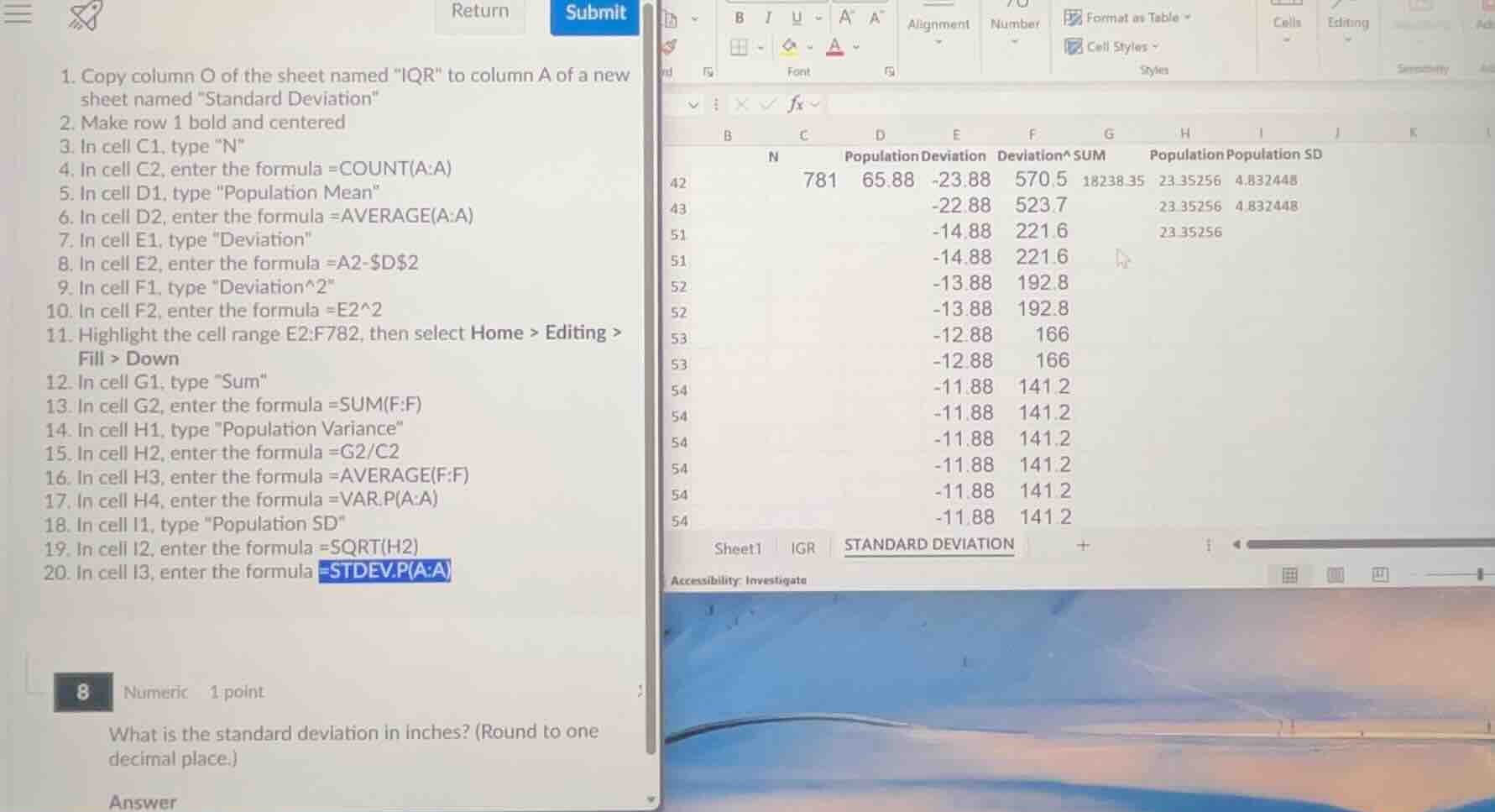 1. copy column o of the sheet named \iqr\ to column a of a new sheet na…