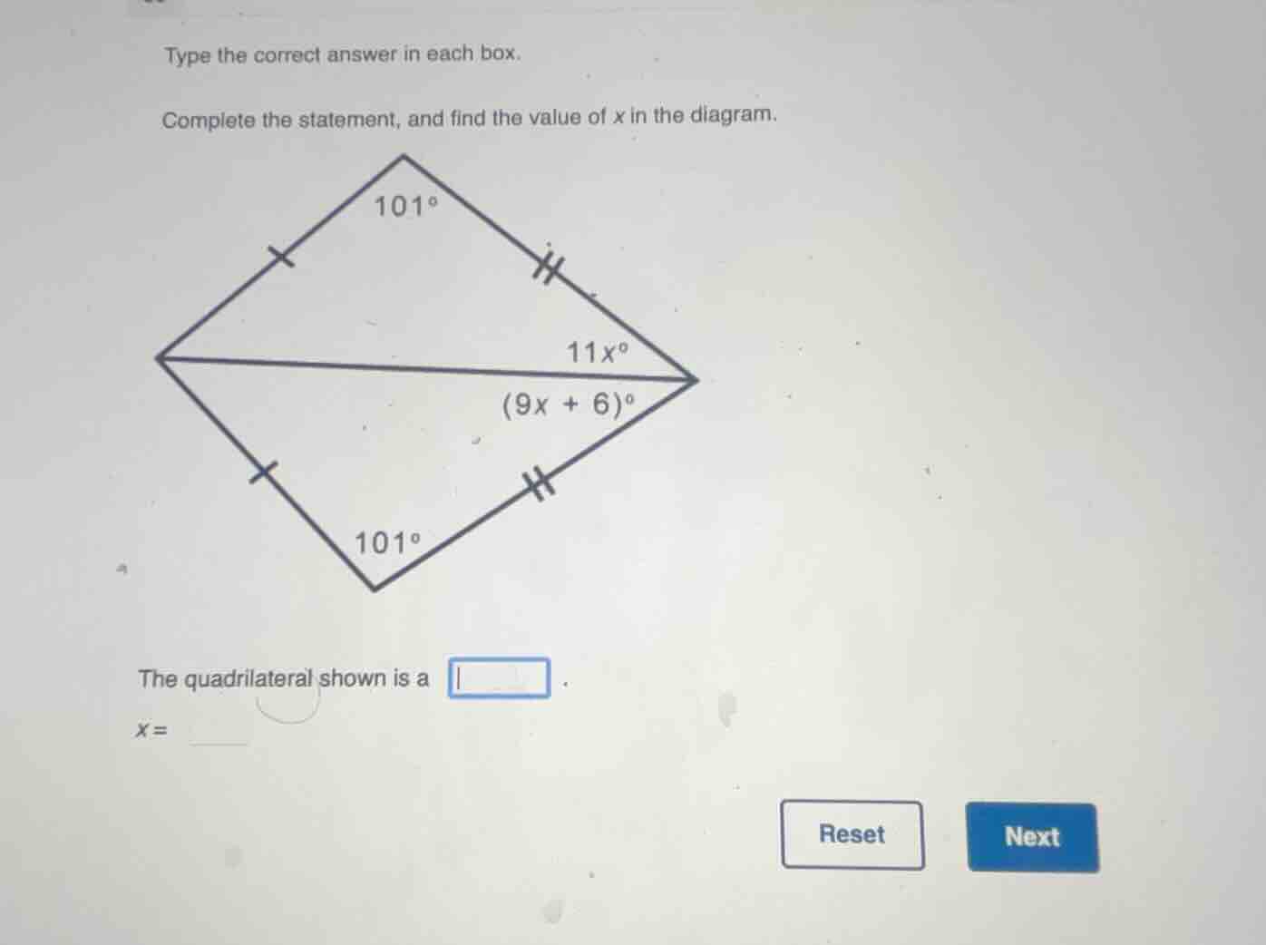 type the correct answer in each box. complete the statement, and find t…