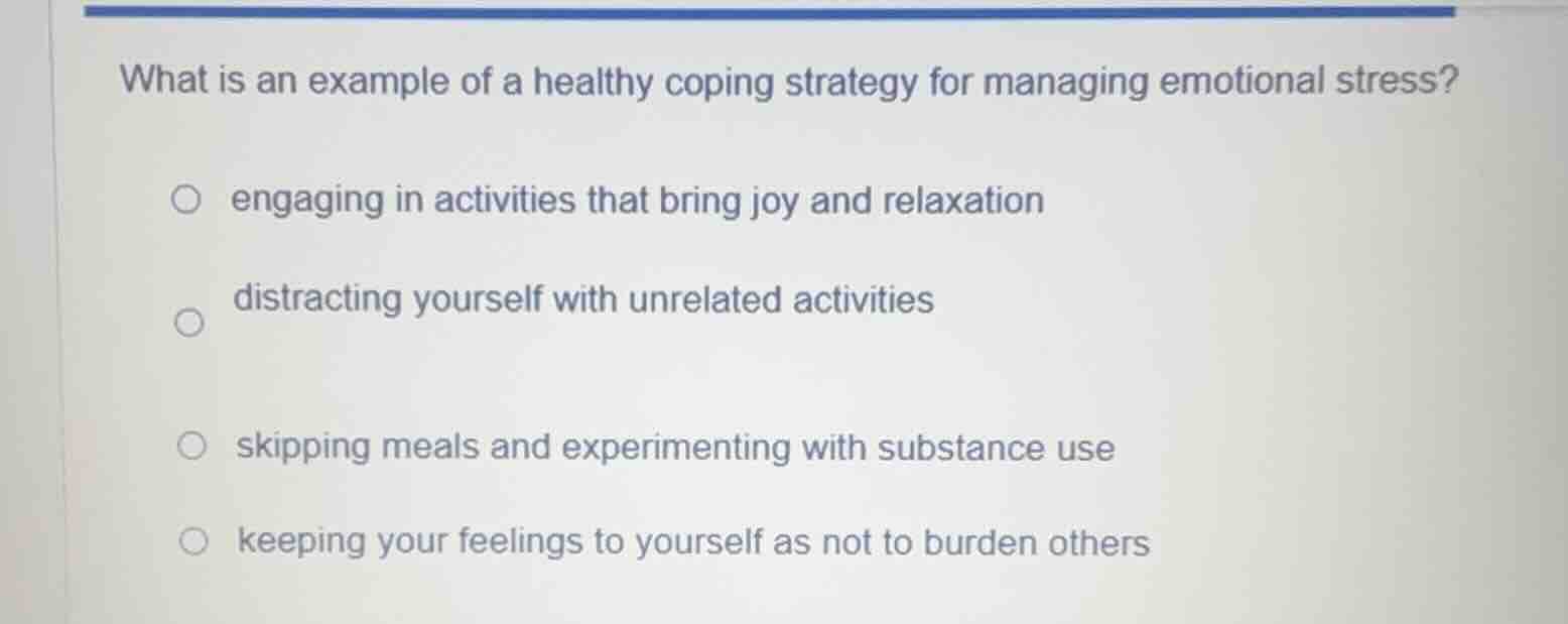 what is an example of a healthy coping strategy for managing emotional …