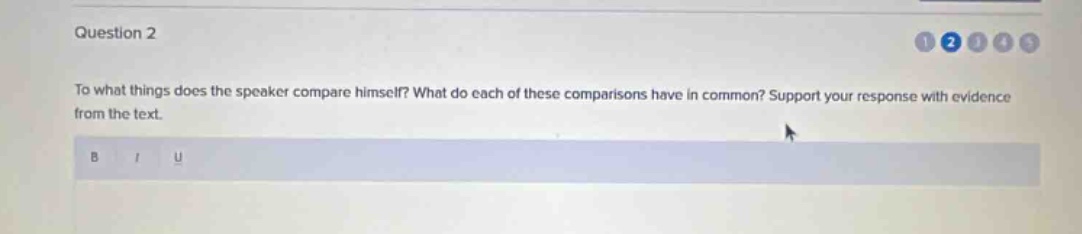 question 2 to what things does the speaker compare himself? what do eac…