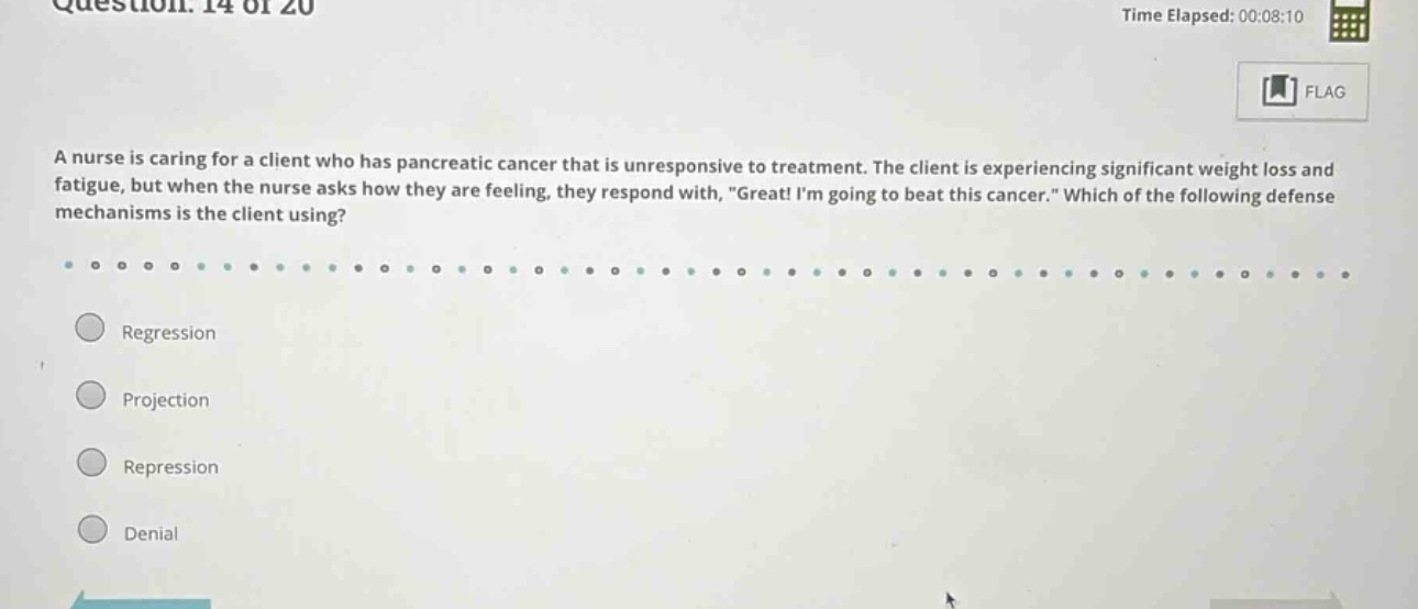 a nurse is caring for a client who has pancreatic cancer that is unresp…