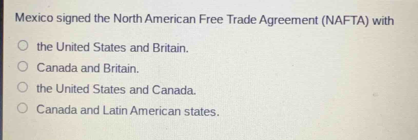 mexico signed the north american free trade agreement (nafta) with the …