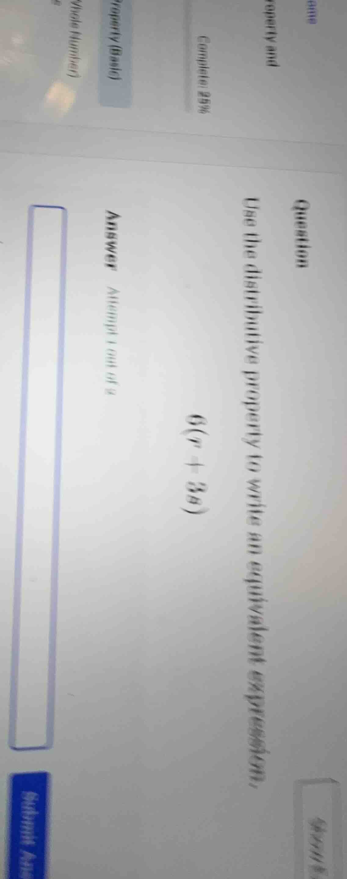 question use the distributive property to write an equivalent expressio…