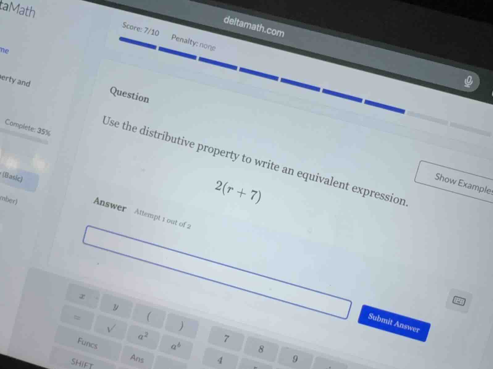 question use the distributive property to write an equivalent expressio…