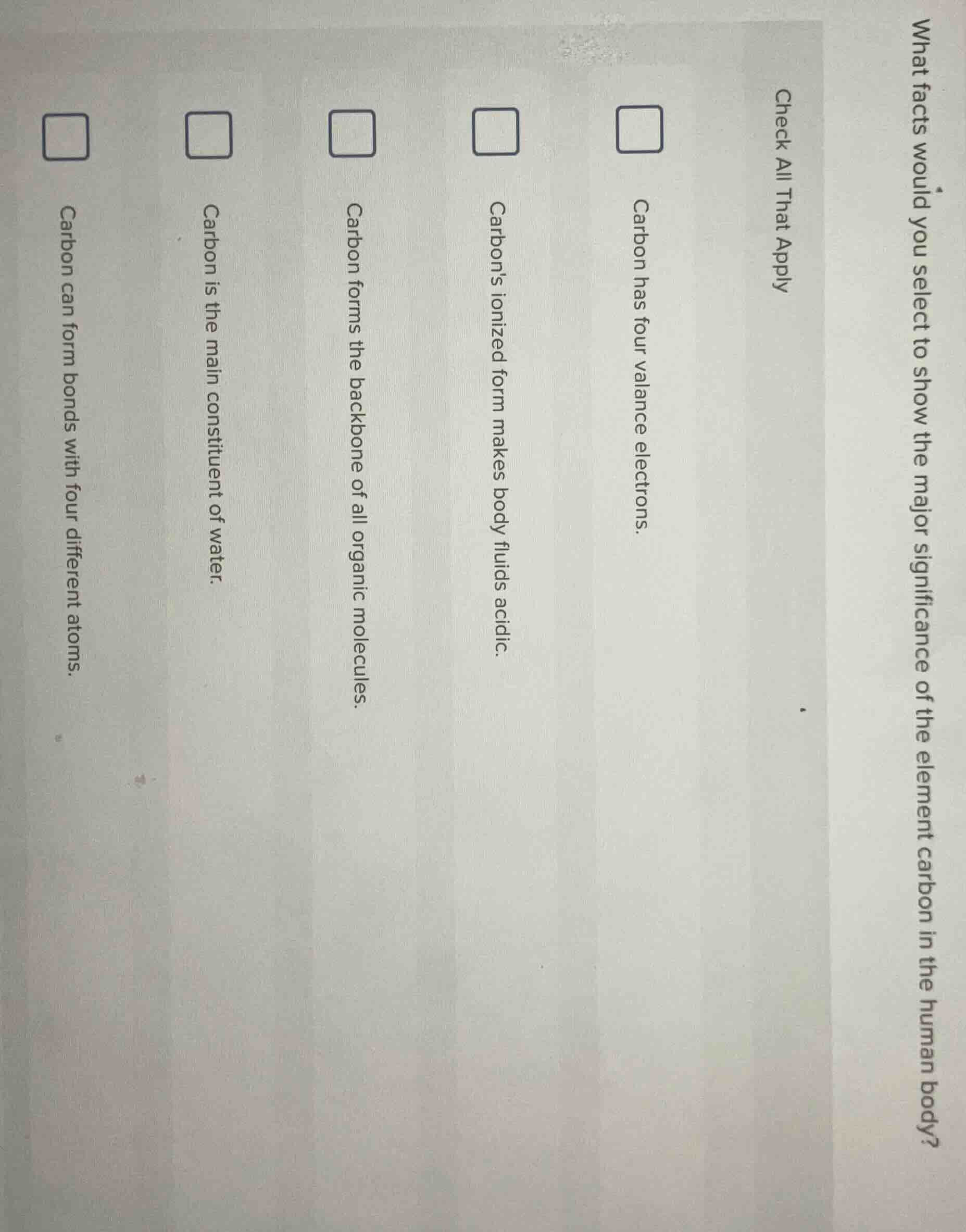 what facts would you select to show the major significance of the eleme…