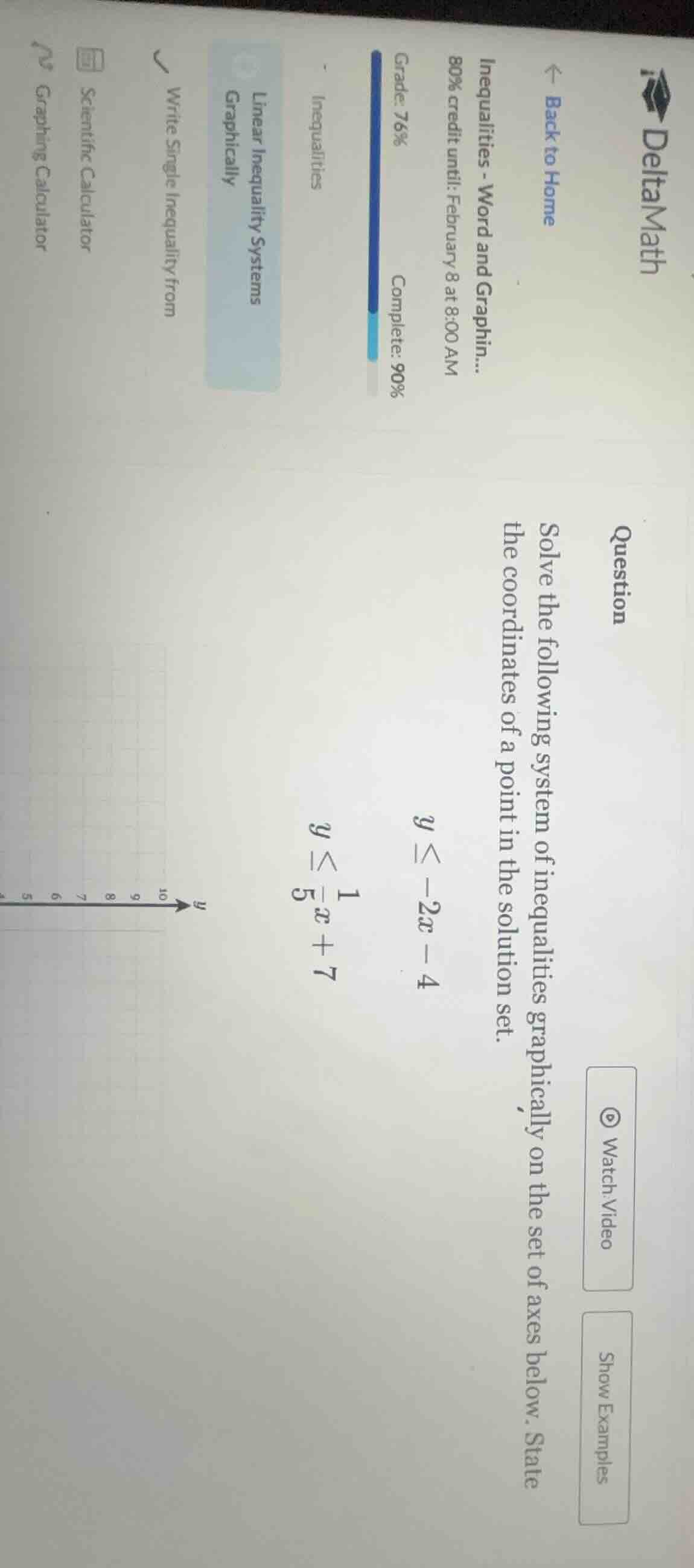 question solve the following system of inequalities graphically on the …