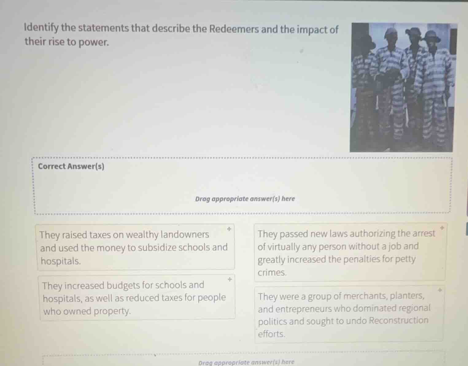 identify the statements that describe the redeemers and the impact of t…