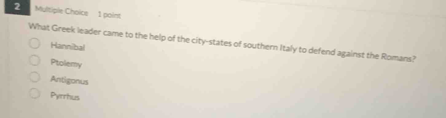 2 multiple choice 1 point what greek leader came to the help of the cit…