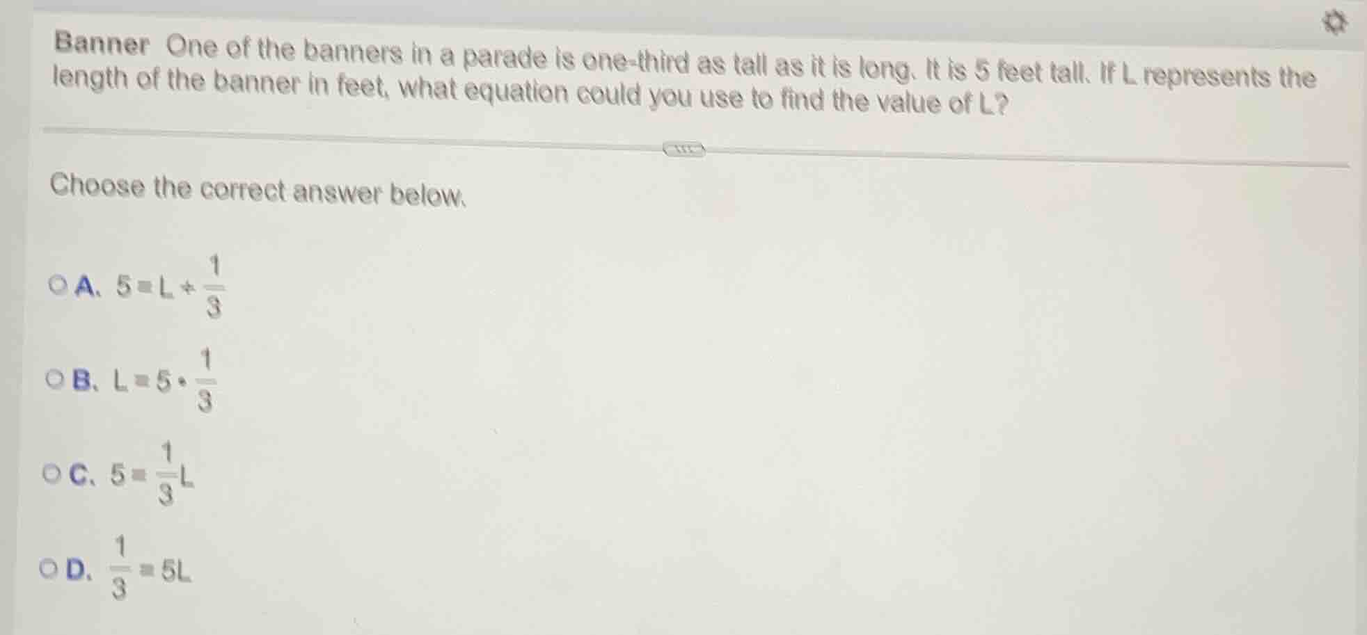 banner one of the banners in a parade is one - third as tall as it is l…