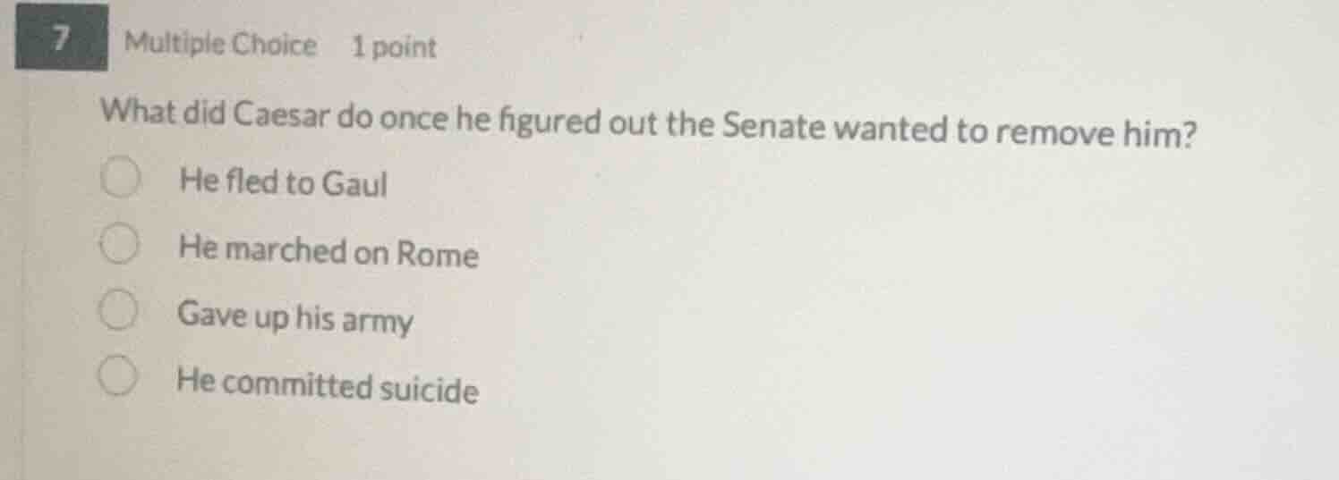 7 multiple choice 1 point what did caesar do once he figured out the se…