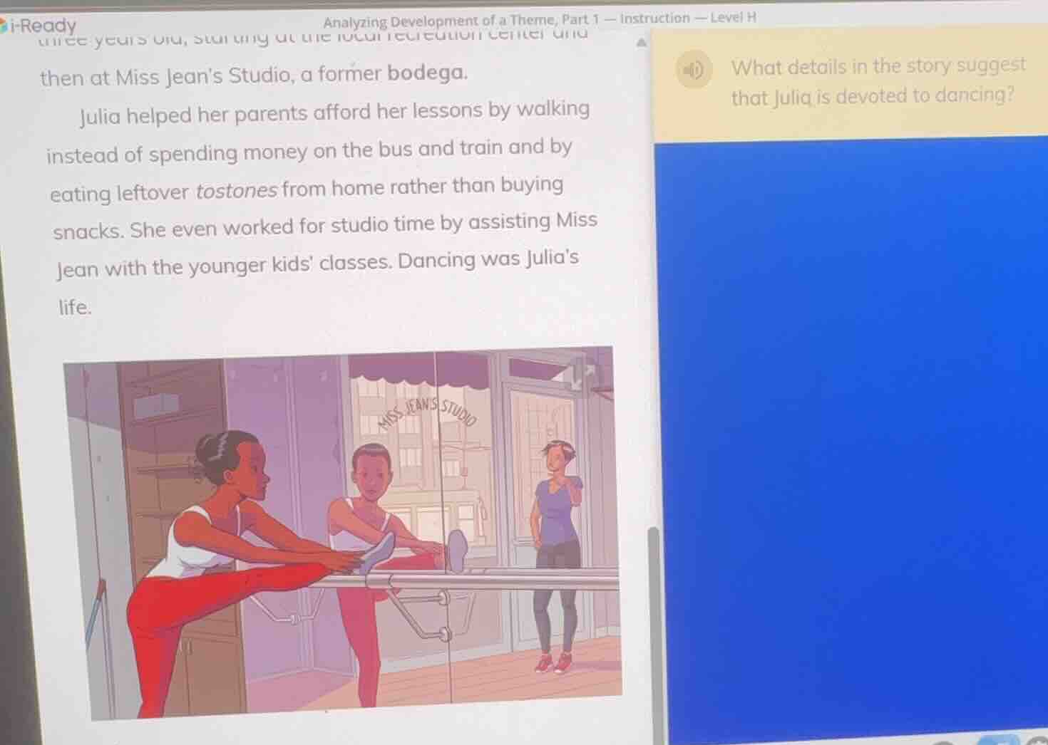 i - ready analyzing development of a theme, part 1 — instruction — leve…