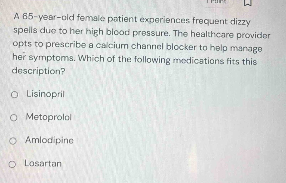 a 65-year-old female patient experiences frequent dizzy spells due to h…