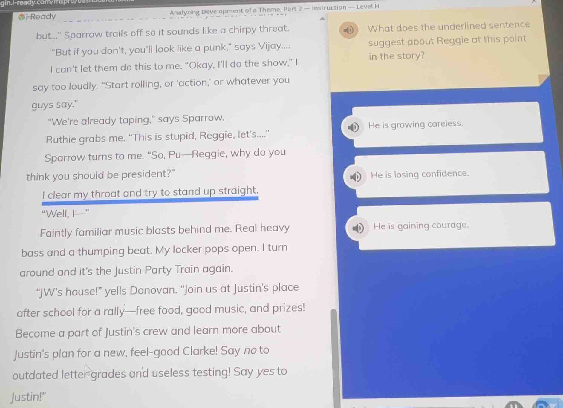 but...” sparrow trails off so it sounds like a chirpy threat. \but if y…