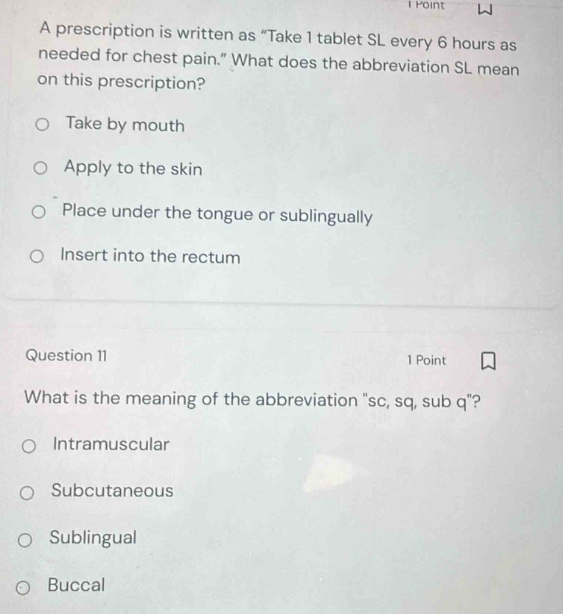 a prescription is written as \take 1 tablet sl every 6 hours as needed …