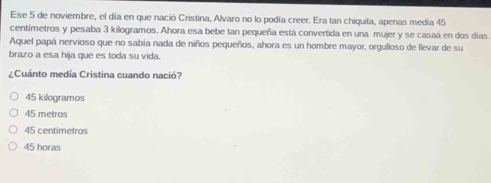 ese 5 de noviembre, el día en que nació cristina, álvaro no lo podía cr…