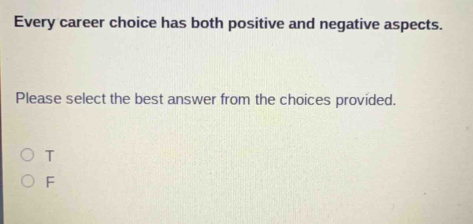 every career choice has both positive and negative aspects. please sele…