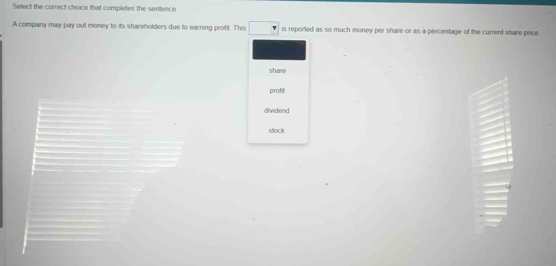 select the correct choice that completes the sentence a company may pay…