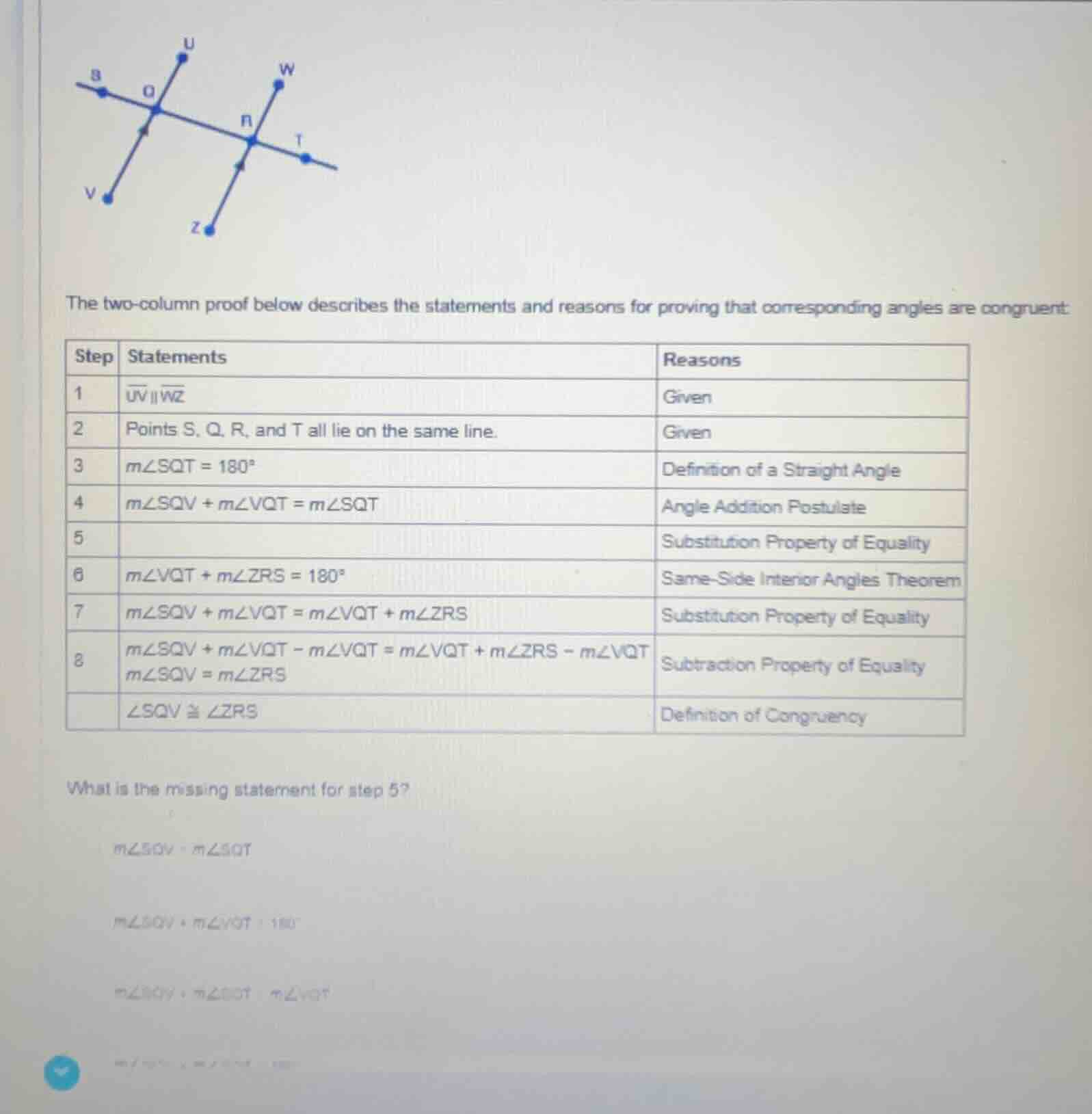 the two - column proof below describes the statements and reasons for p…