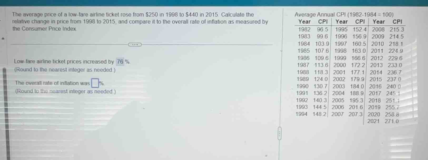the average price of a low - fare airline ticket rose from $250 in 1998…