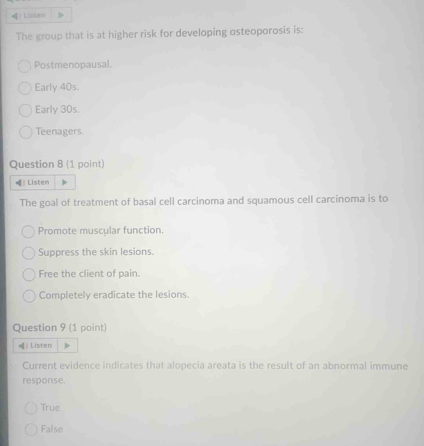 the group that is at higher risk for developing osteoporosis is: postme…