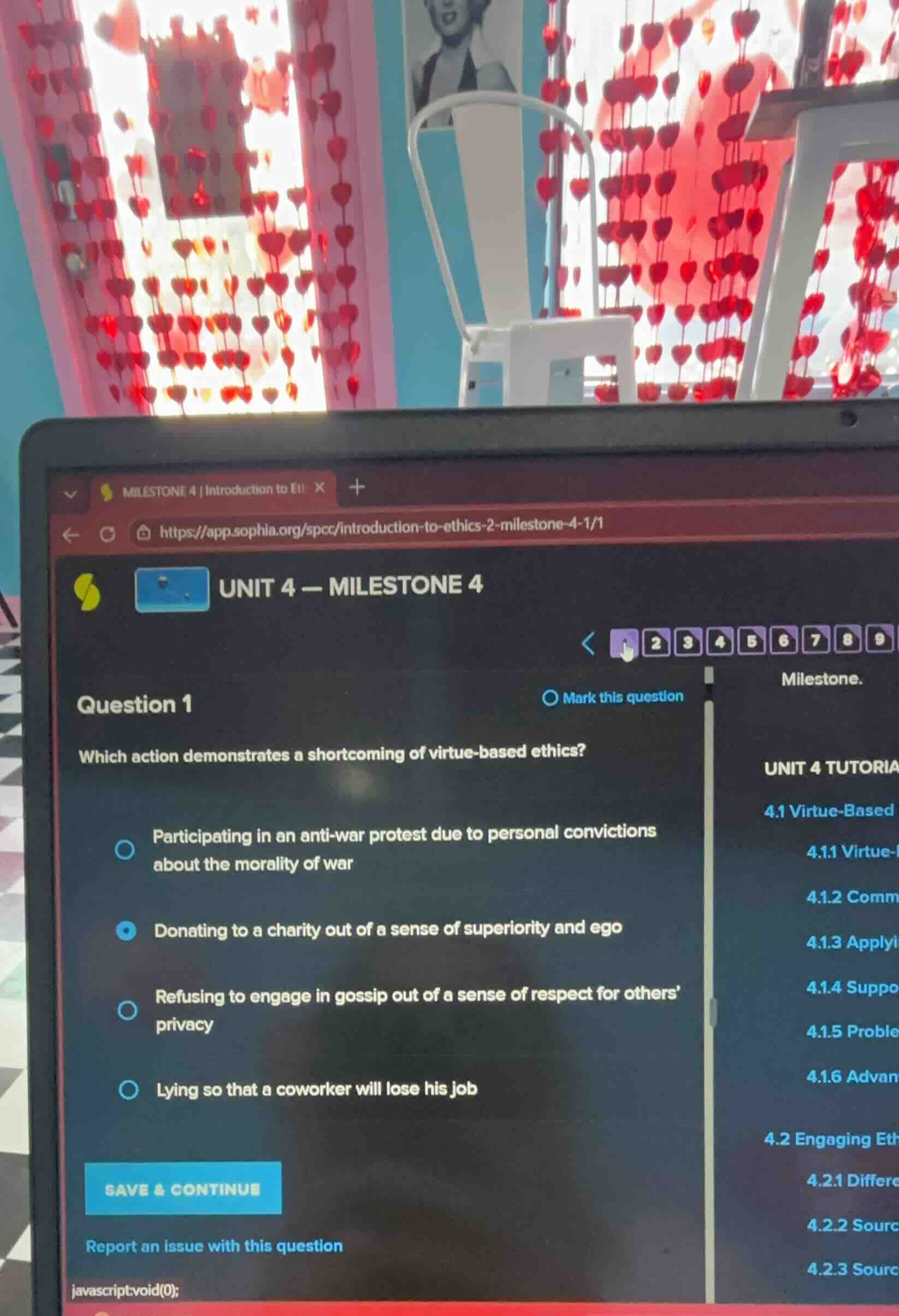 unit 4 — milestone 4 question 1 which action demonstrates a shortcoming…