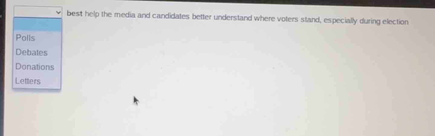 best help the media and candidates better understand where voters stand…
