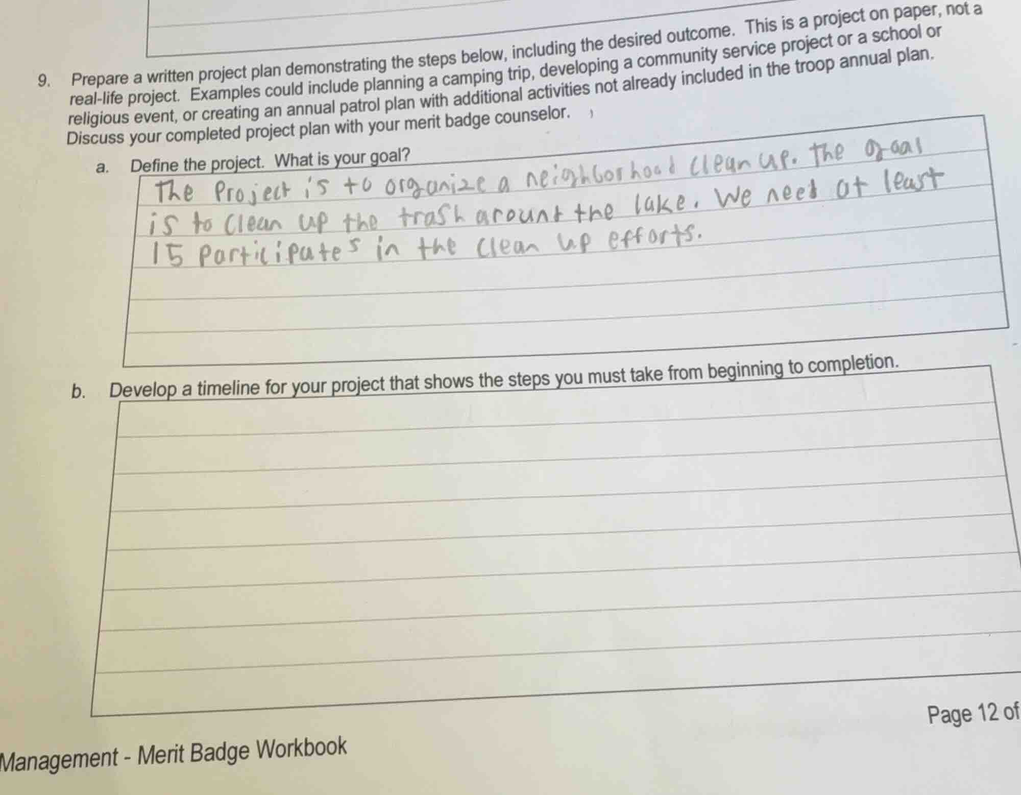 9. prepare a written project plan demonstrating the steps below, includ…