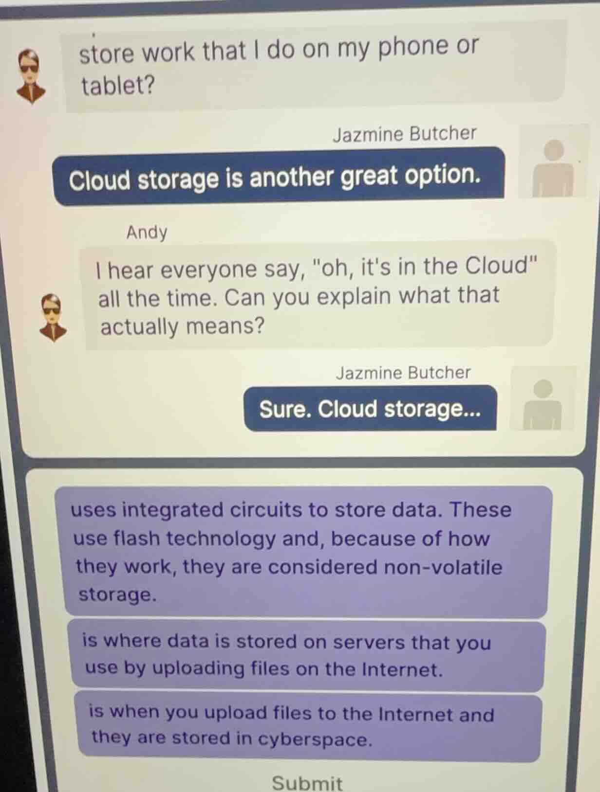 store work that i do on my phone or tablet? jazmine butcher cloud stora…