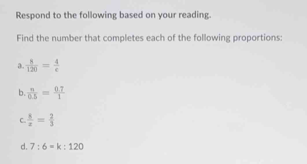 respond to the following based on your reading. find the number that co…