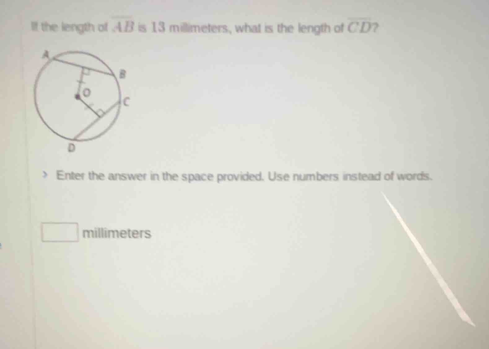 if the length of \\(\\overline{ab}\\) is 13 millimeters, what is the le…