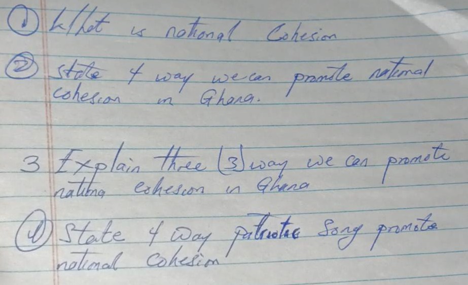 1 what is national cohesion 2 state 4 way we can promote national cohes…