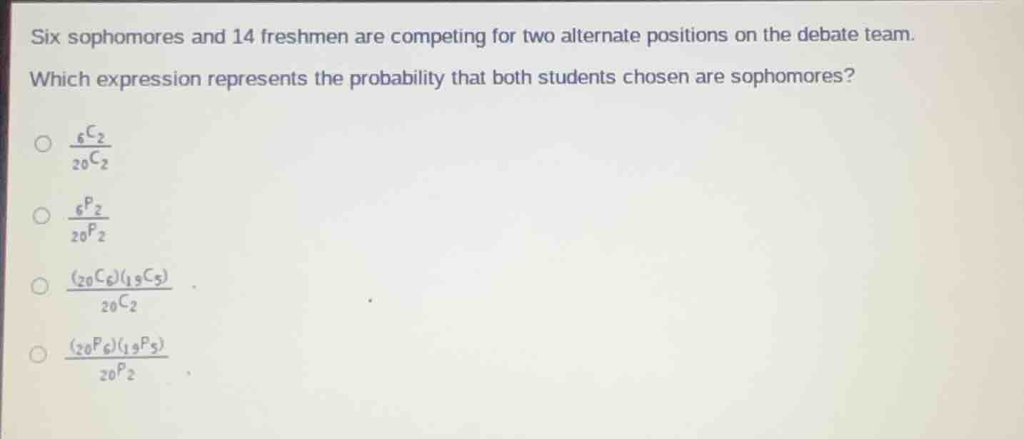 six sophomores and 14 freshmen are competing for two alternate position…