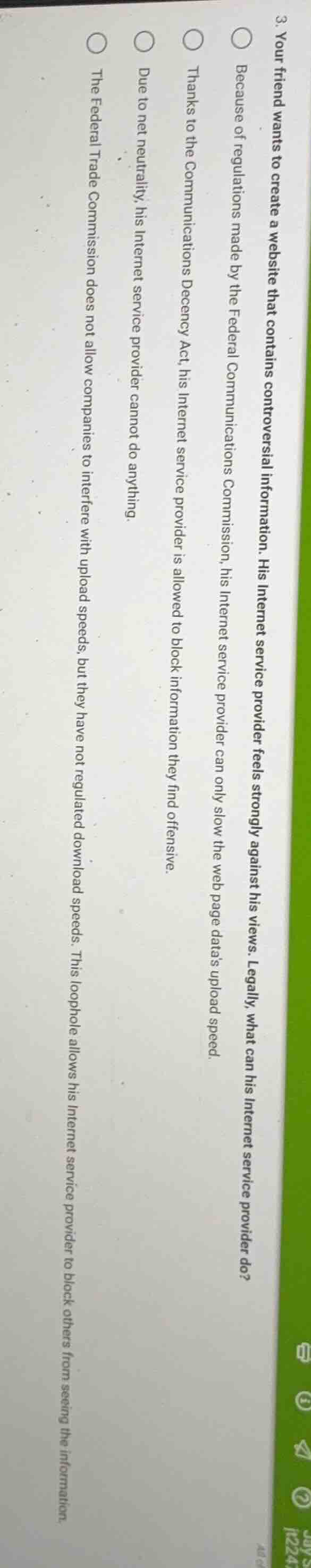 3. your friend wants to create a website that contains controversial in…