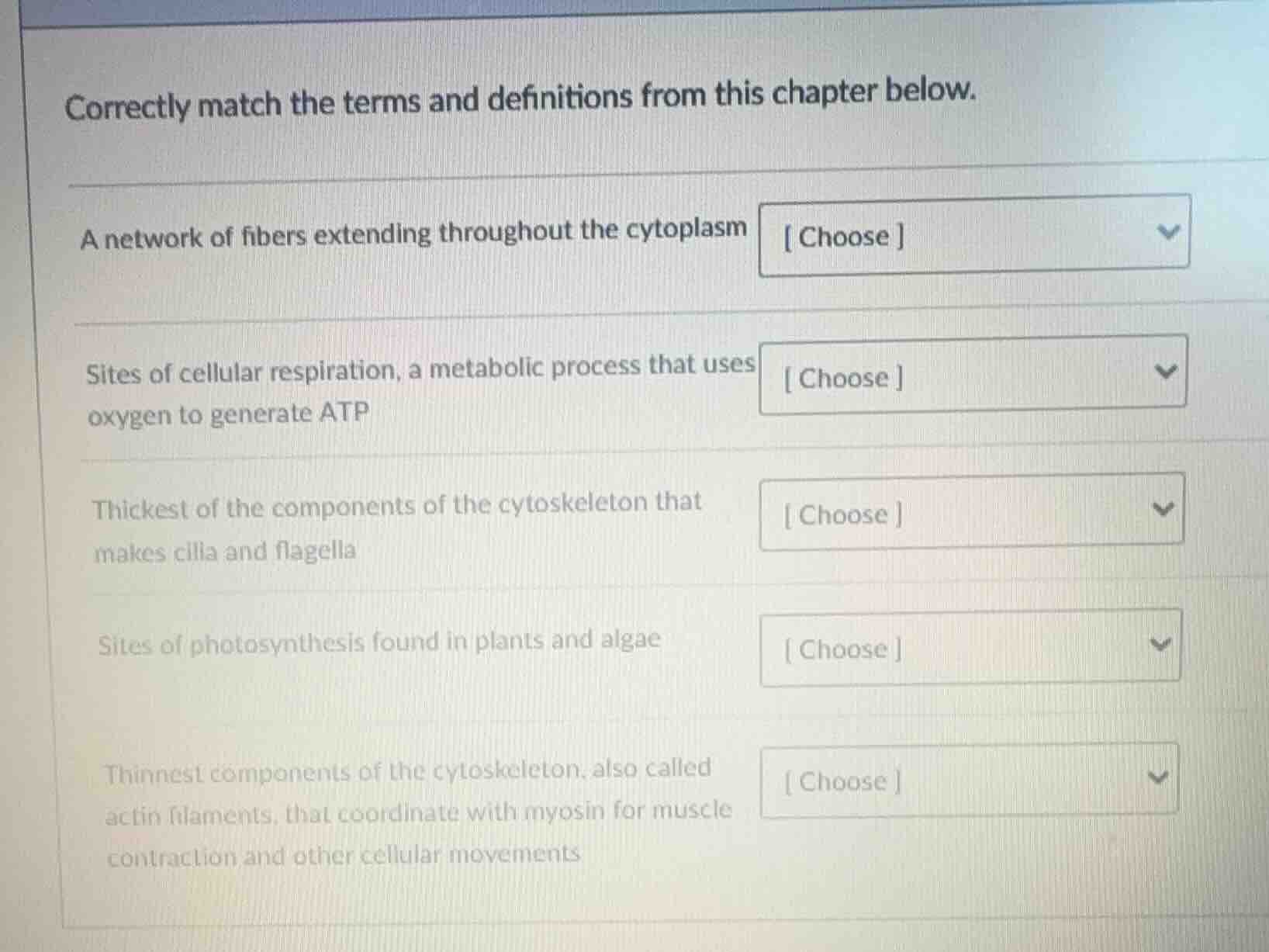 correctly match the terms and definitions from this chapter below. a ne…