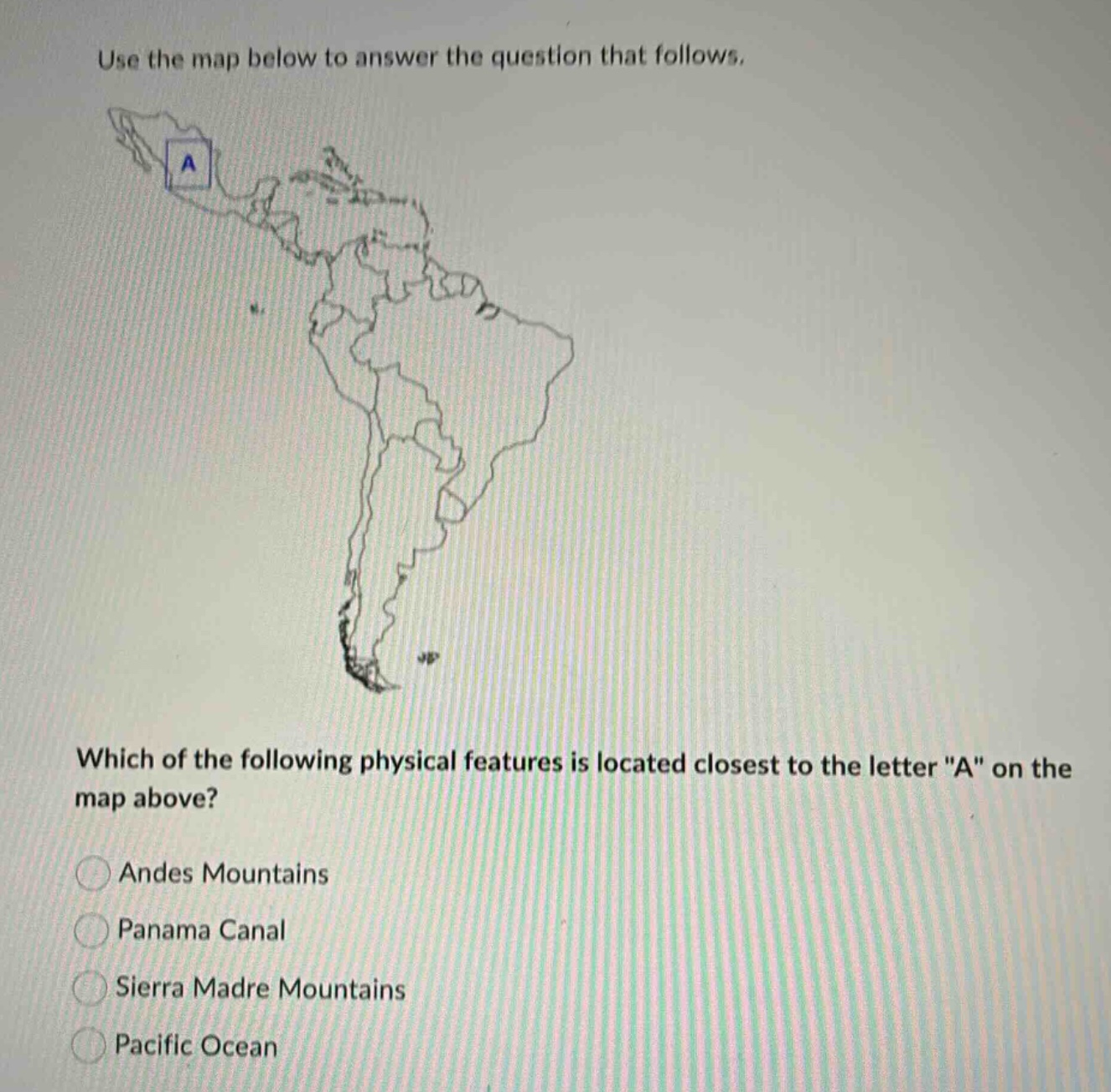 use the map below to answer the question that follows. which of the fol…