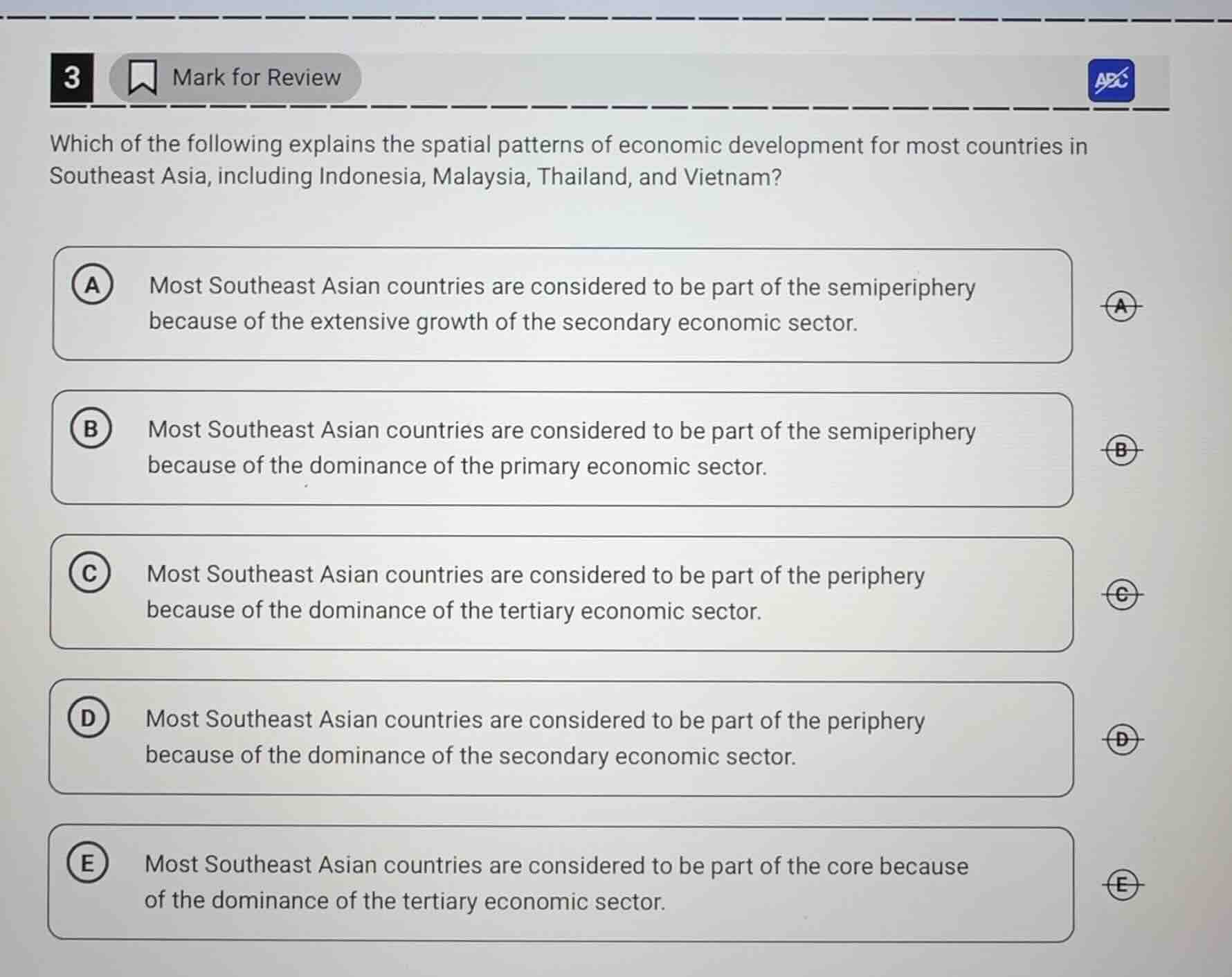 which of the following explains the spatial patterns of economic develo…