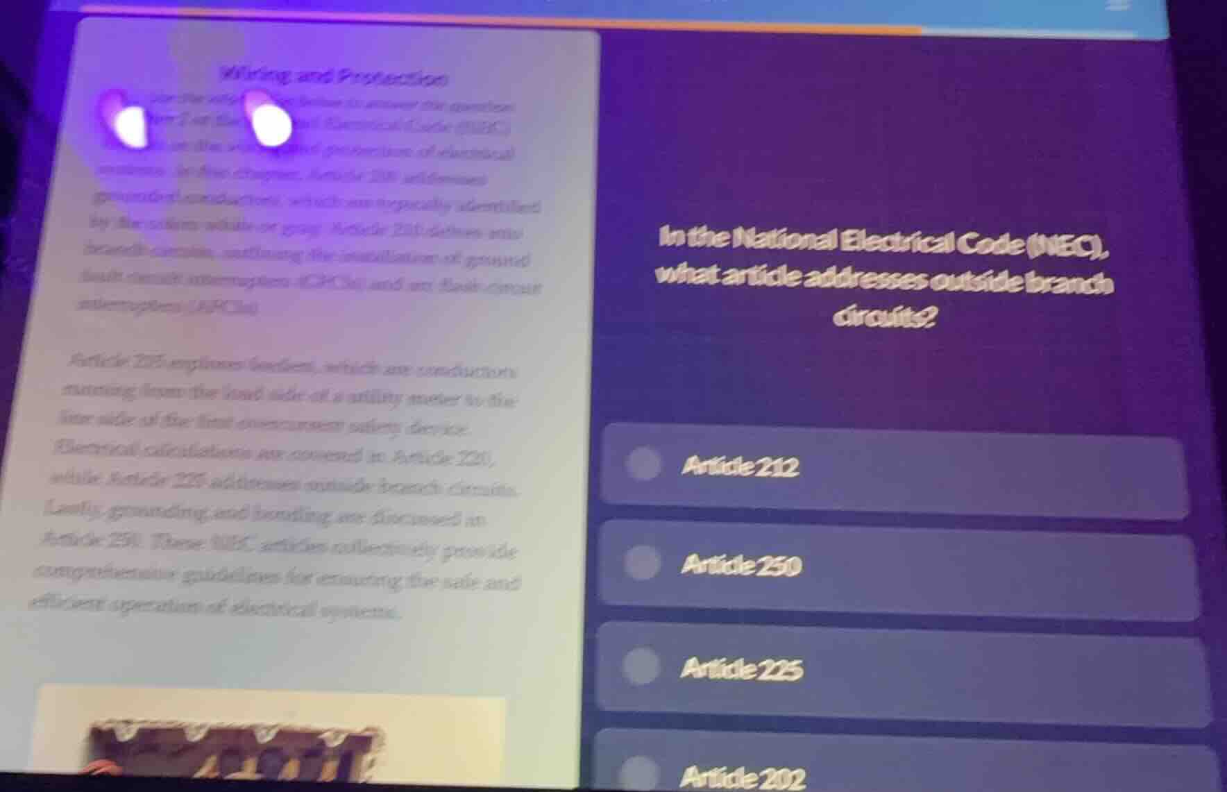 in the national electrical code (nec), what article addresses outside b…