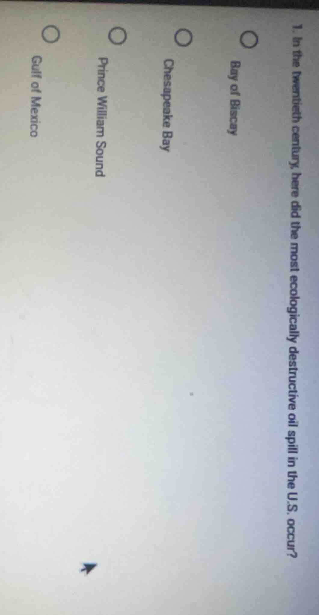 1. in the twentieth century, where did the most ecologically destructiv…