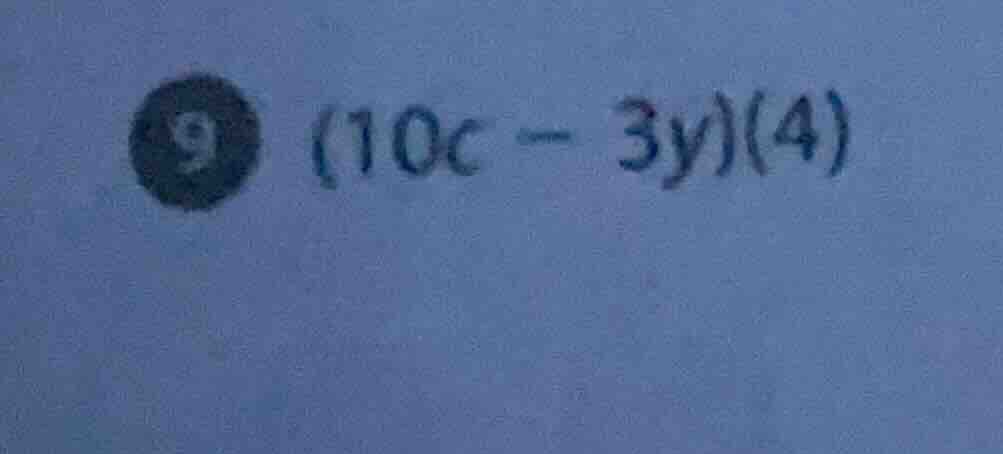 9 (10c - 3y)(4)