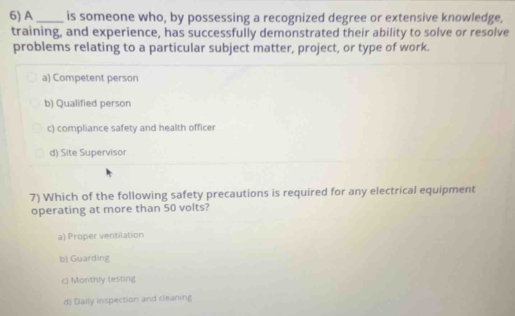 6) a ____ is someone who, by possessing a recognized degree or extensiv…