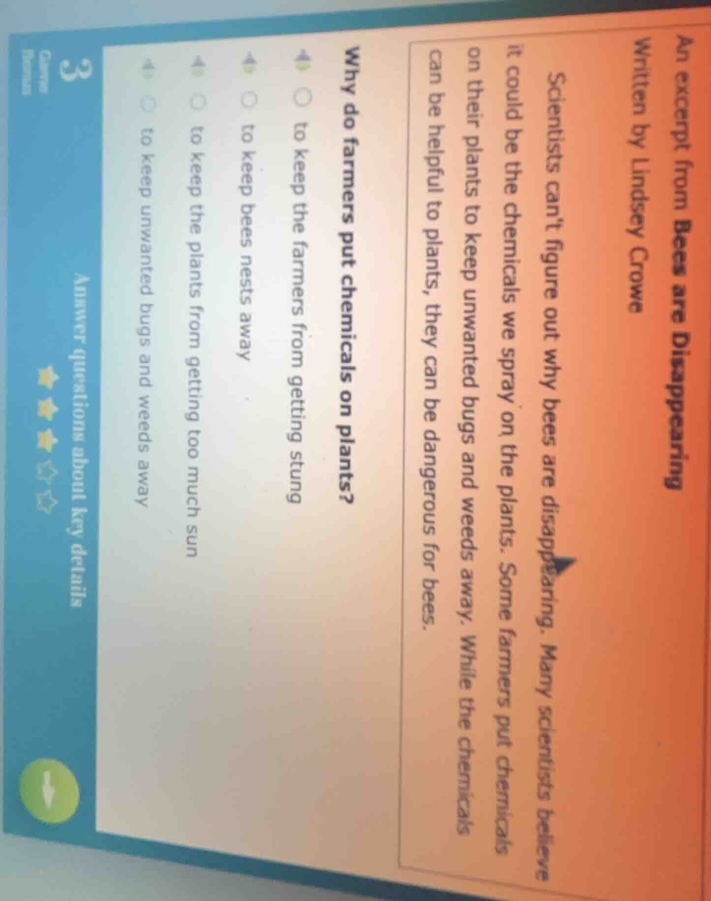 an excerpt from bees are disappearing written by lindsey crowe scientis…