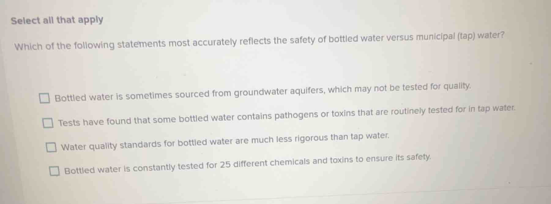 select all that apply which of the following statements most accurately…