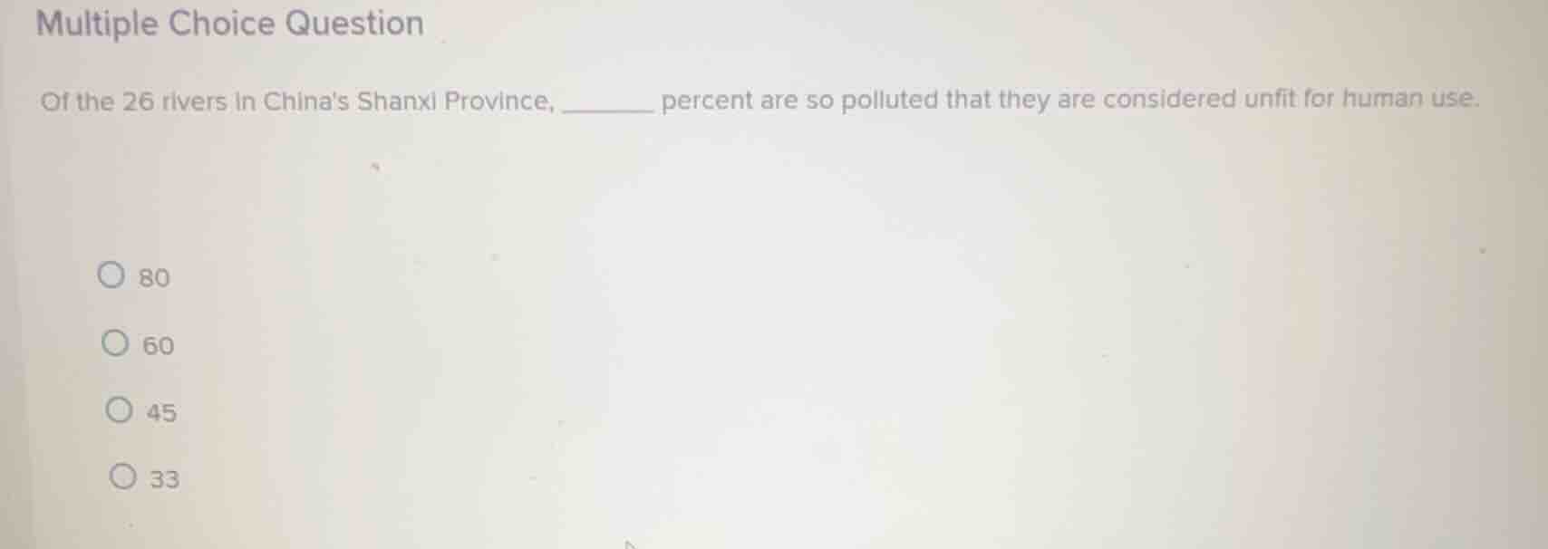 multiple choice question of the 26 rivers in chinas shanxi province, __…