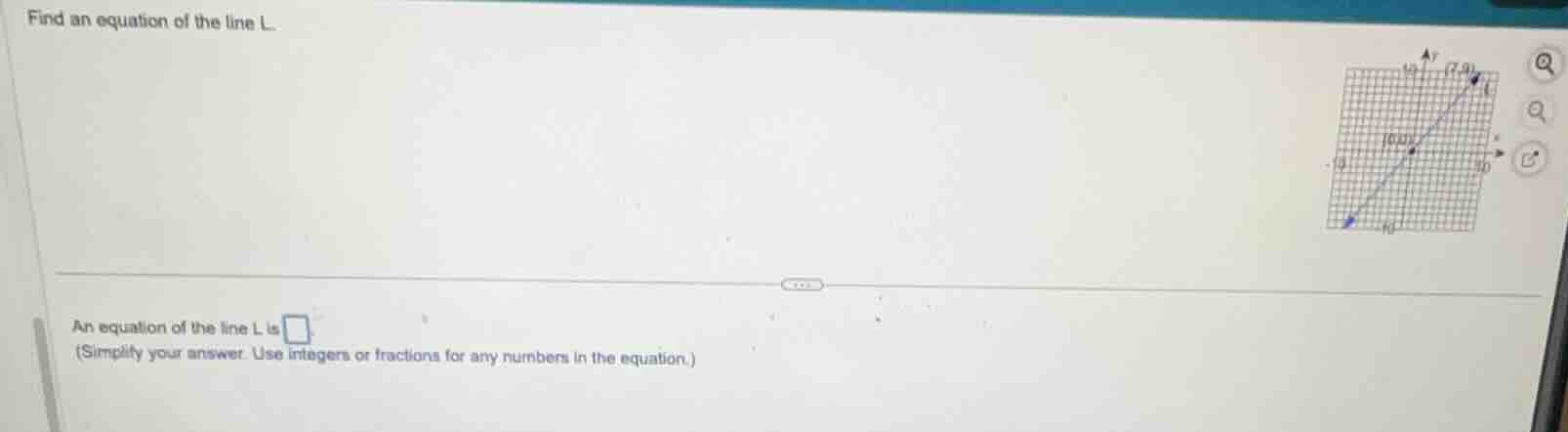 find an equation of the line l. an equation of the line l is (simplify …