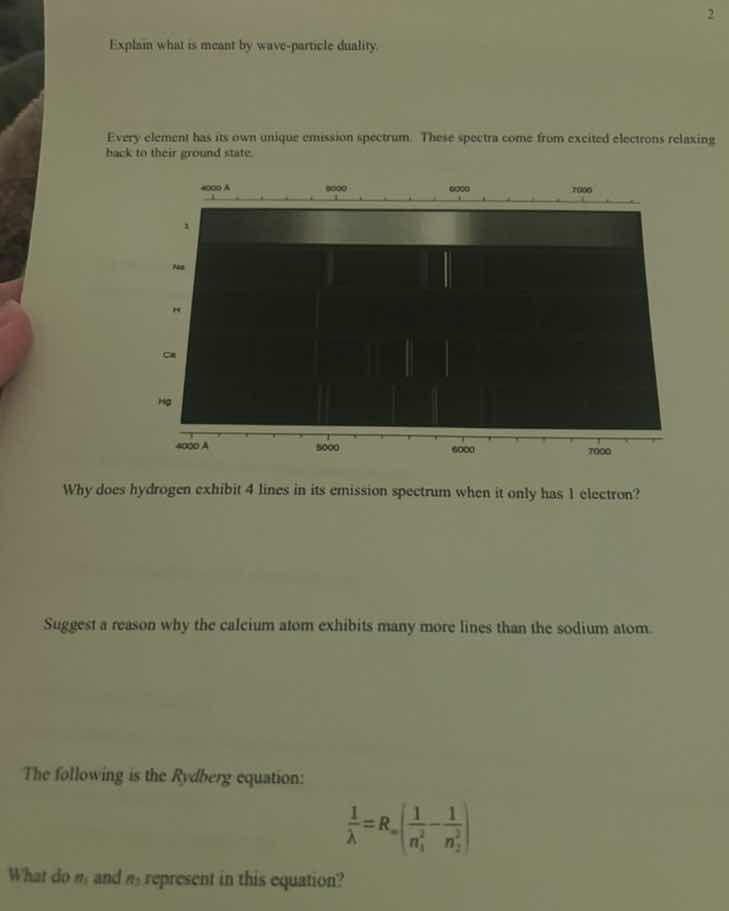 explain what is meant by wave - particle duality. every element has its…