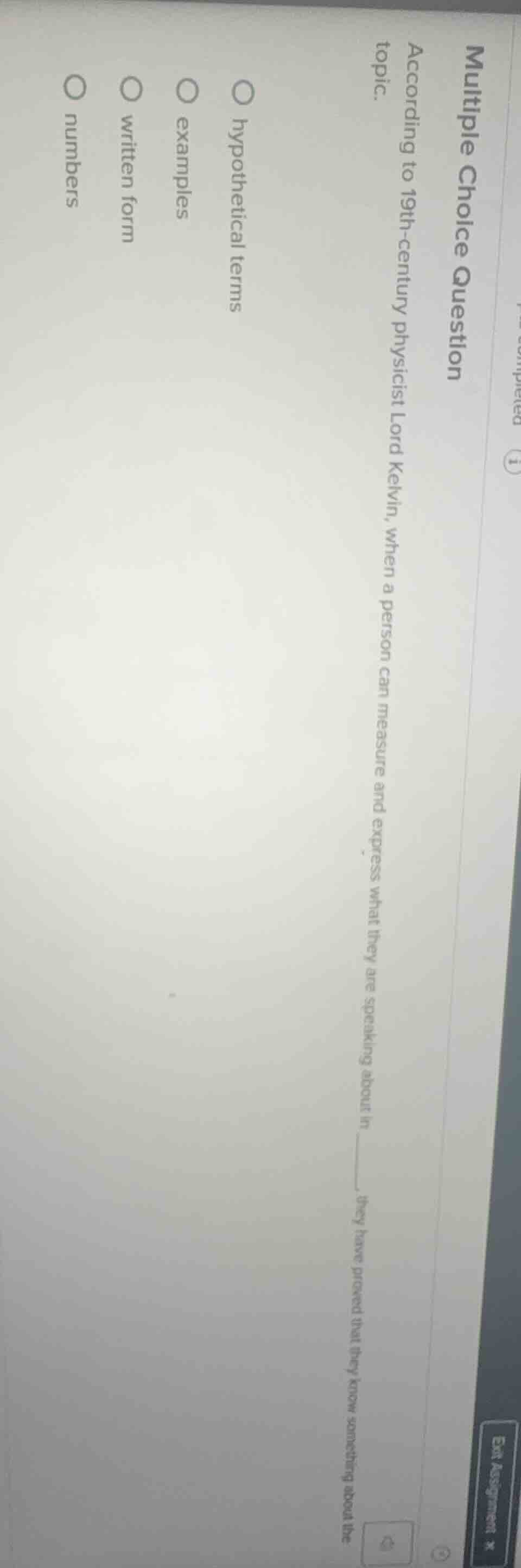 multiple choice question according to 19th - century physicist lord kel…