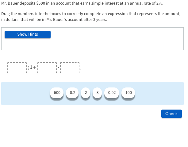 mr. bauer deposits $600 in an account that earns simple interest at an …